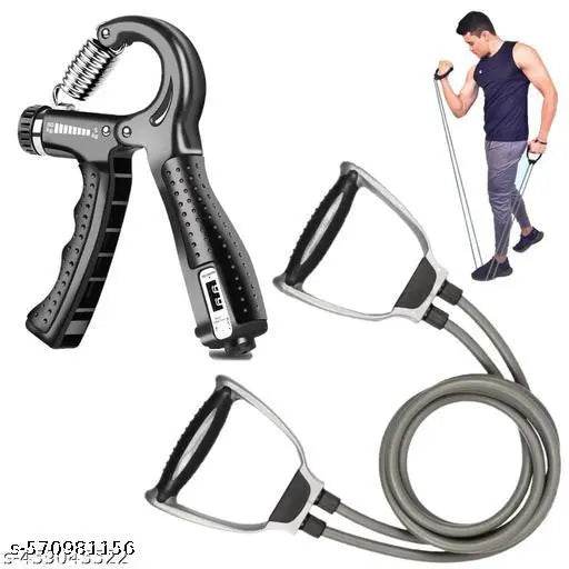 Toning Tube & Adjustable Hand Grip – Full Body Workout Equipment for Strength Training, Muscle Toning, and Fitness Training Kit (Multicolor) - NARIX INDIA 