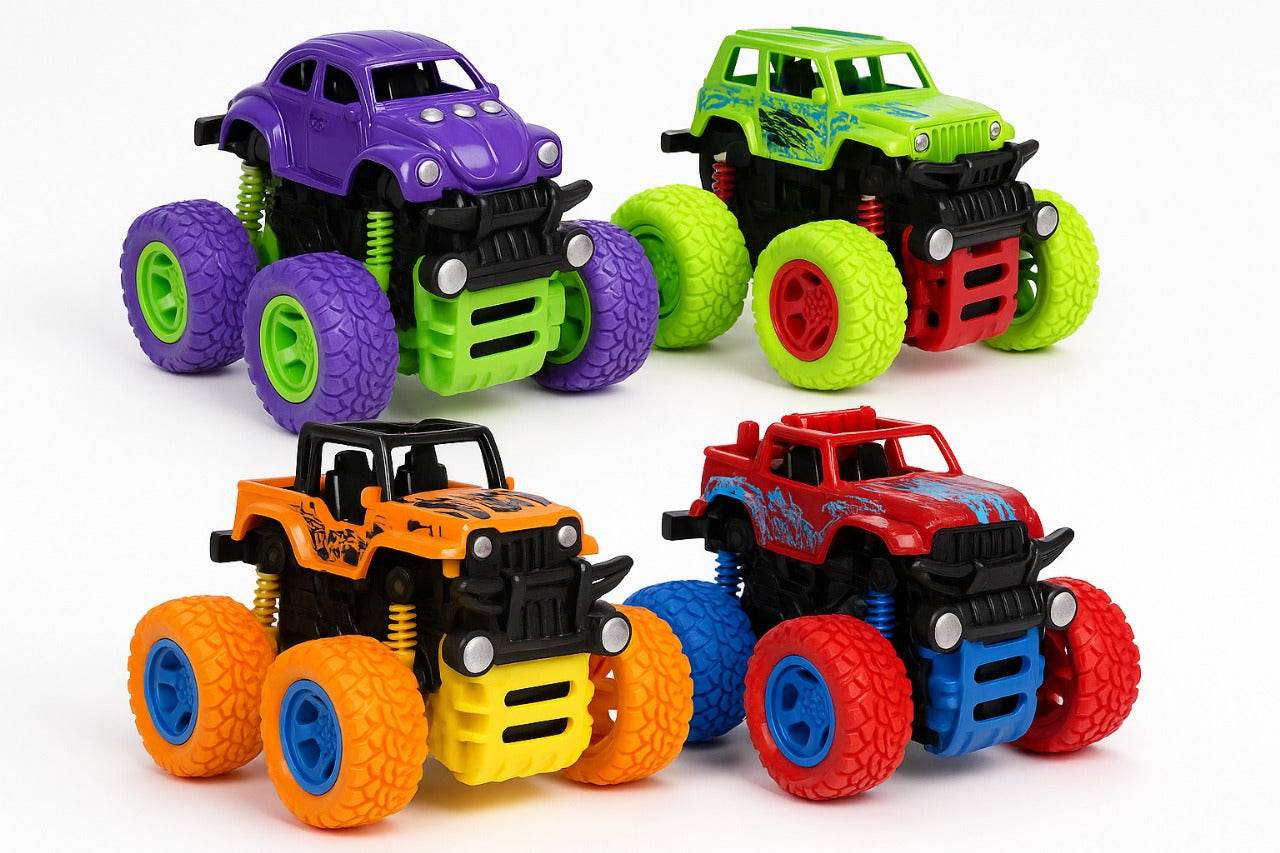 Truck Toy Friction Powered Car Toy for Kids (Set of 4, Multicolor) - NARIX INDIA 