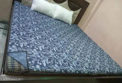 Home Dressing Waterproof Double Bed Protecting Mat King Size Mattress Protector Cover with Elastic Strap on 4 Sides (72 * 75 inches) - NARIX INDIA 