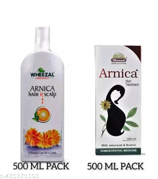 Wheezal Arnica Hair oil & Arnica Hair N Scalp Shampoo 1000 ML - NARIX INDIA 