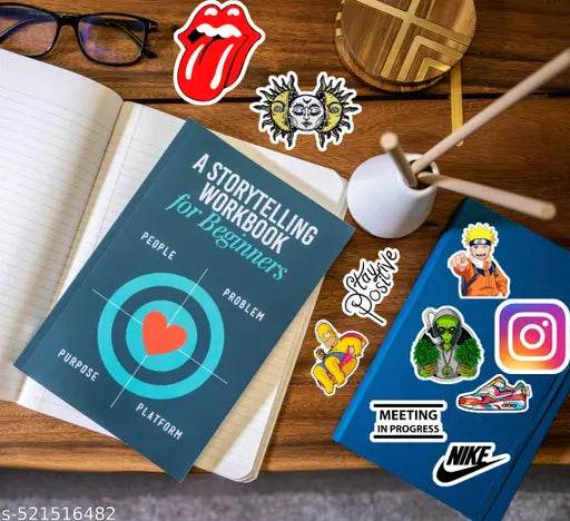 Aesthetic Stickers 52 PCS VSCO Aesthetic Vinyl Cute Asthetic Stickers for Journaling,Water Bottle Sticker Pack for Teens Girls Kids - NARIX INDIA 