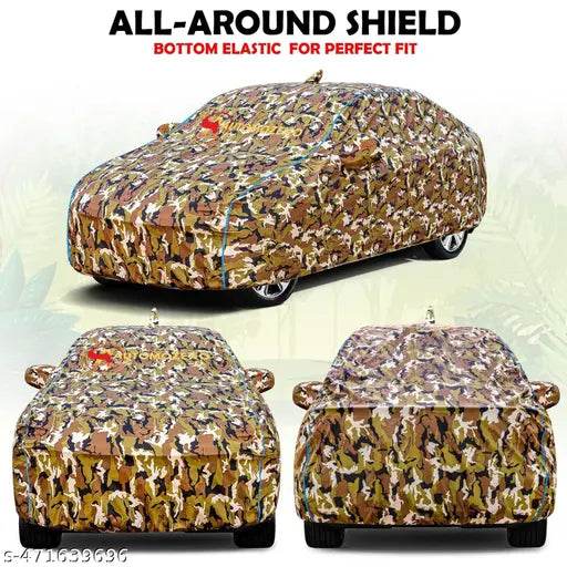 Car Cover For Maruti Spresso Waterproof / UV Protection & Dust Proof Full Tested Premium Polyester Fabric with Mirror Pockets Spresso Cover All Model Suitable Universal Fit Premium Quality with Triple Stitched Fully Elastic Surface Body Protection Spresso - NARIX INDIA 