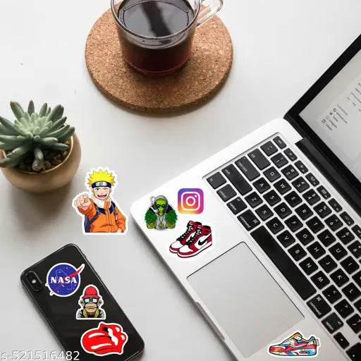 Aesthetic Stickers 52 PCS VSCO Aesthetic Vinyl Cute Asthetic Stickers for Journaling,Water Bottle Sticker Pack for Teens Girls Kids - NARIX INDIA 