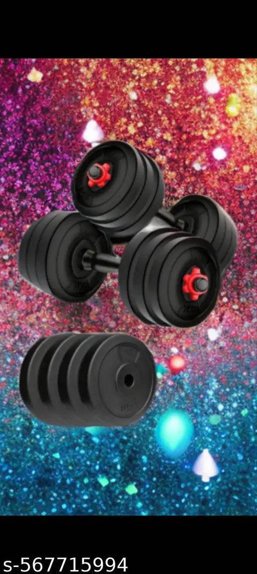 12 kg of PVC weight (3 kg x 4 = 12 kg), 2 x 14 inch dumbbell - NARIX INDIA 