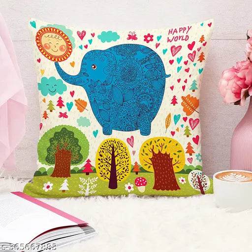 BRANOSD 5 Pcs Jute Cushion Cover Set - NARIX INDIA 