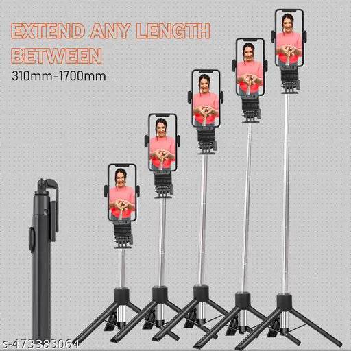 Super Extendable Selfie Stick with BT Remote Tripod stand - NARIX INDIA 