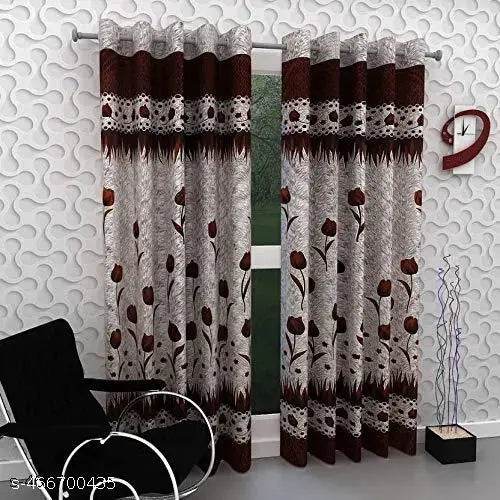 Happy Textiles Presents Pack of 2 Rose curtains for your home - NARIX INDIA 