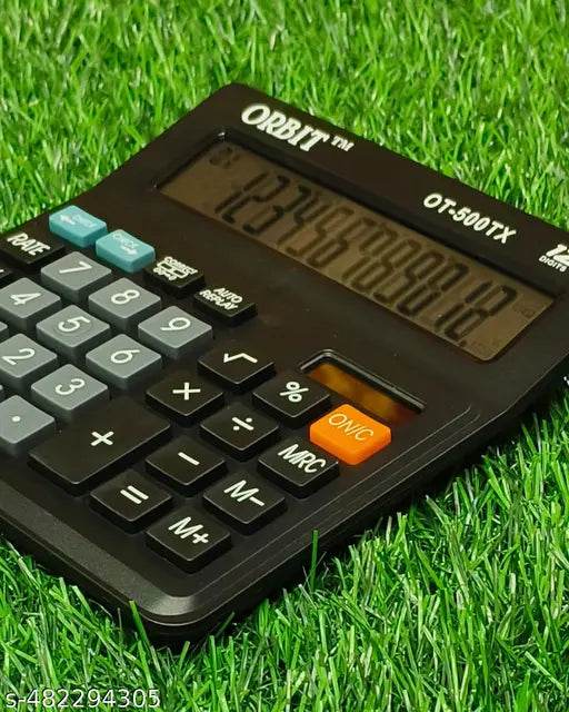 OT-500TX Basic 12 Digits Calculator High Quality Attractive Look Large & HD Display Soft Touch - NARIX INDIA 