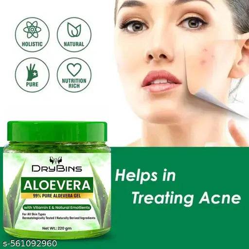 Drybins Aloevera Face Beauty Gel - 220gm pack of 2 - NARIX INDIA 