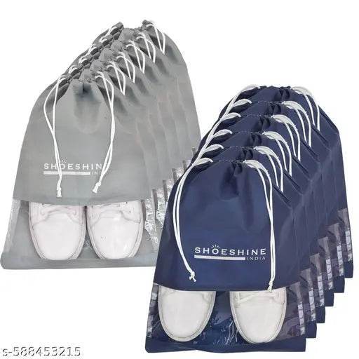 12 Pcs Shoe Travel Bags Travel Organizer Shoe Pouch (6+6) - NARIX INDIA 