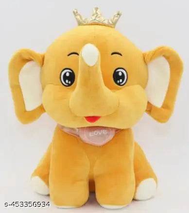BlingNBeats Cuddly Yellow Elephant Soft Toy, Idel for Kids, Gift, Decoration, Size-13 Inche - NARIX INDIA 