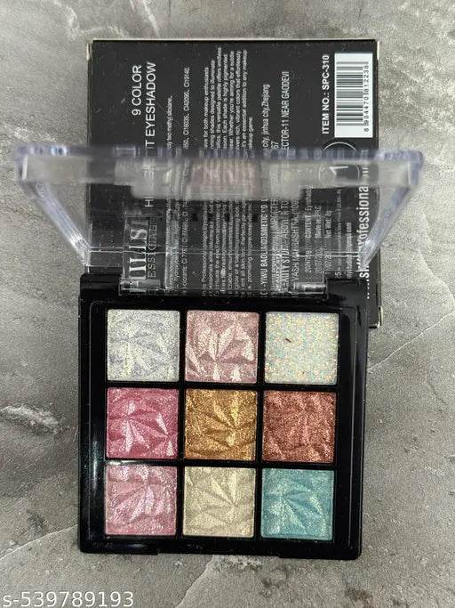 9 Color Metallic, Shimmery, Matte, Glittery Finish Eye Shadow Palette Makeup Kit for Girls and Professional Makeup Artist - NARIX INDIA 