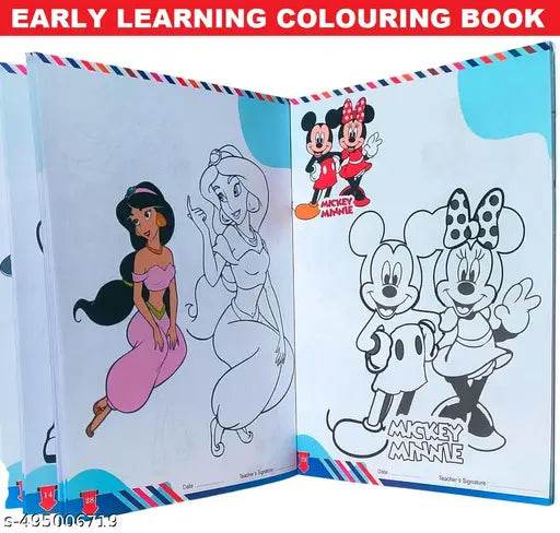 Kids Colouring Book, Early Learning Colouring Book - Cartoons, Jumbo Colouring Book, Activity Book, LKG Colouring Book - NARIX INDIA 