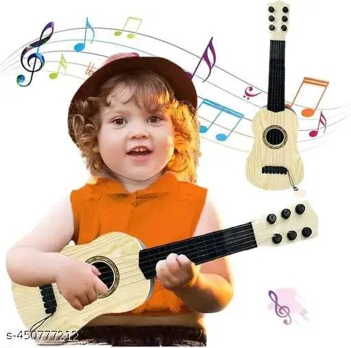 Guitar Toy 4-String Acoustic Music Learning Toys | Musical Instrument Educational Toy Guitar for Beginner | Sound Toys Best Gift for Kids | Age 3-12 (Product Colour May Vary) - NARIX INDIA 