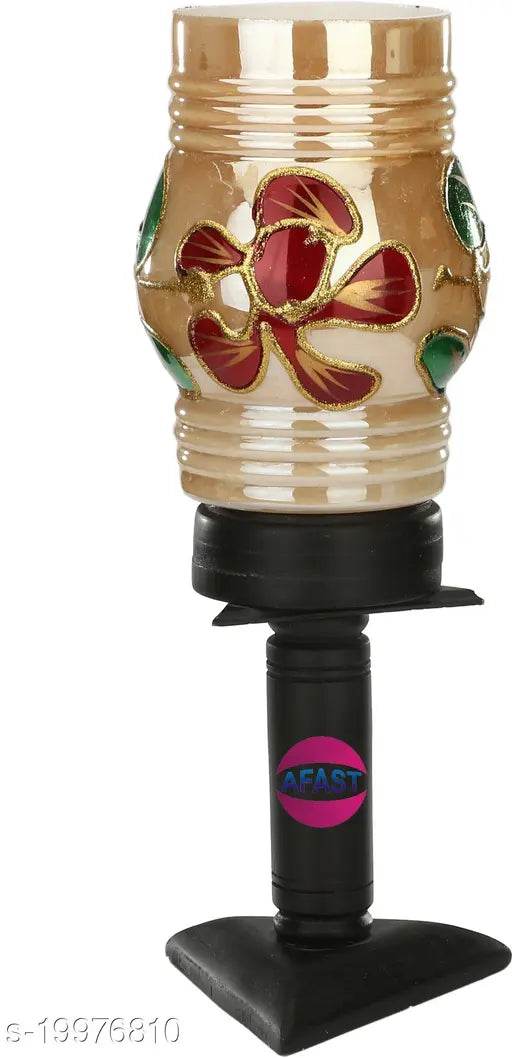 Afast Designer Decorative Wooden Table Lamp With Hand Decorative Glass Shade For Colorful Magical Lighting Effect-BT111 - NARIX INDIA 