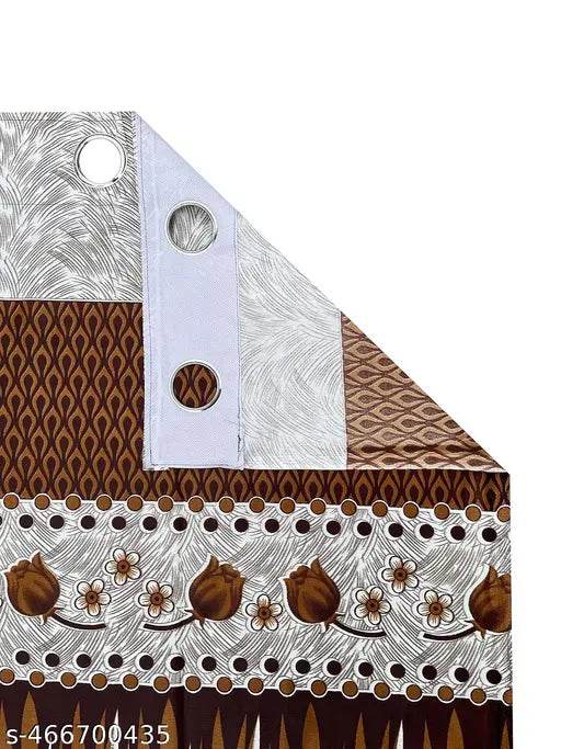 Happy Textiles Presents Pack of 2 Rose curtains for your home - NARIX INDIA 