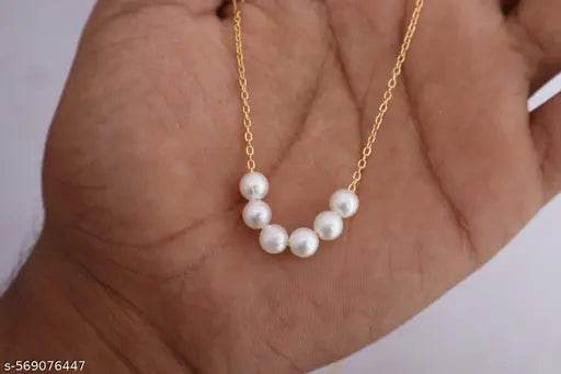 shimmering beautifull pack of 5 necklace for girls and womens - NARIX INDIA 
