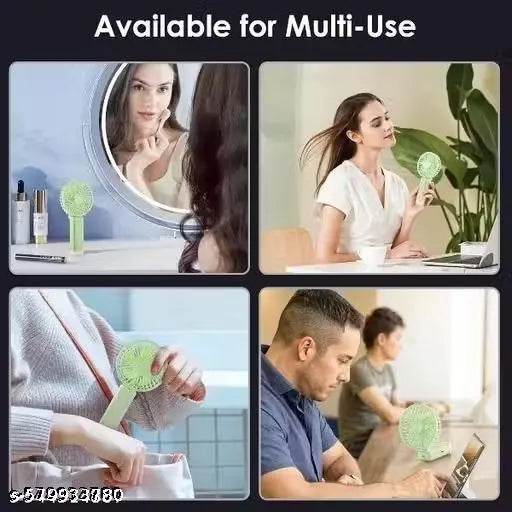 Portable Fan Rechargeable with LED Light – Foldable Mini Fan, Small Fan,USB Charging Hand Fan with 1200mAh Battery & 3 Speed Modes | Travel, Makeup, Kitchen,Women’s Personal Pankhaa - Multicolor - NARIX INDIA 