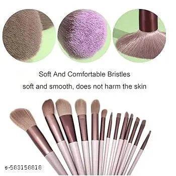 13Pcs Professional Makeup Brush Set – Soft Synthetic Bristles with Velvet Travel Pouch - NARIX INDIA 