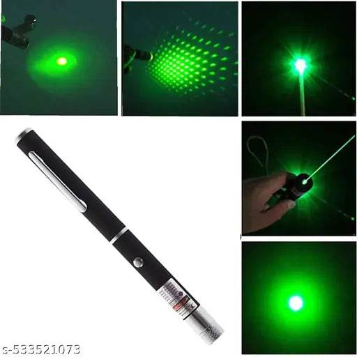 EazyClean Green Multipurpose Laser Light Disco Pointer Pen Beam with Adjustable Antena Cap to Change Project Design for Presentation for Kids Toy-(Green) - NARIX INDIA 