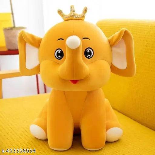 BlingNBeats Cuddly Yellow Elephant Soft Toy, Idel for Kids, Gift, Decoration, Size-13 Inche - NARIX INDIA 