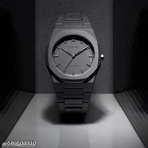 Men's Watch with Arabic Numerals Matte Black Minimalists Analoge Watch | Trending Wristwatch - NARIX INDIA 