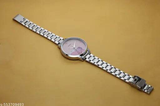 High Quality Embossed Solid Designer Round Dial Attractive Professional Metal Chain Belt Analog Watch for Women Watch for Girls. - NARIX INDIA 