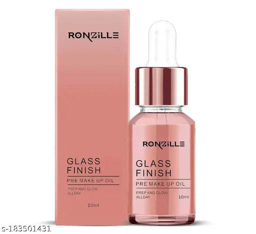 Ronzille Glass Glow Pre Makeup oil Primer enriched with Vitamin-E 10 ml Primer - 10 ml (Transparent) - NARIX INDIA 