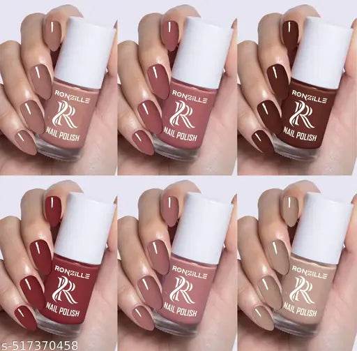 Ronzille Quick Dry Long Lasting Nail Polish Combo Set Of 6 - NARIX INDIA 