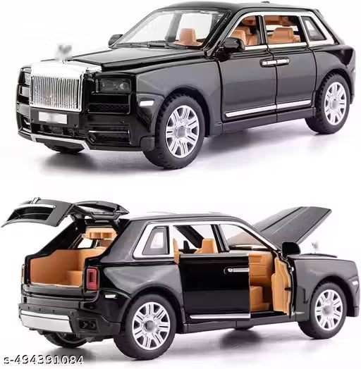 ROLLS ROYCE CULLINAN Toy Car Metal Pull Back Diecast Car with Openable Door and Sound Light, Gifts Toys for Kids - NARIX INDIA 