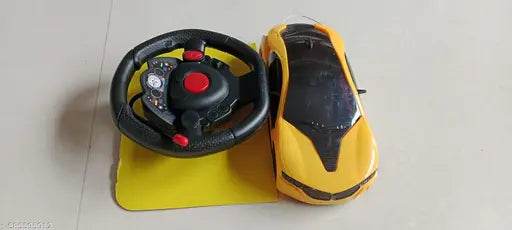 Stylish Remote Control Racing Car with Steering Wheel Remote – Fast Speed, Rechargeable, Fun Toy for Kids - NARIX INDIA 