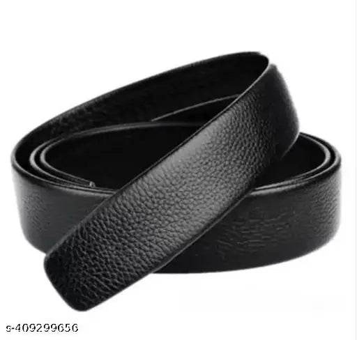 Premium Men's PU Leather Black Auto-lock Grip Belt (size 28 to 40) - NARIX INDIA 