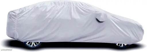 WAKLANE Car Cover For Nissan Micra Active (With Mirror Pockets) (Silver) - NARIX INDIA 