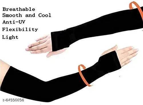 Aksmit Cotton Arm Sleeve For Men & Women (Black) - NARIX INDIA 