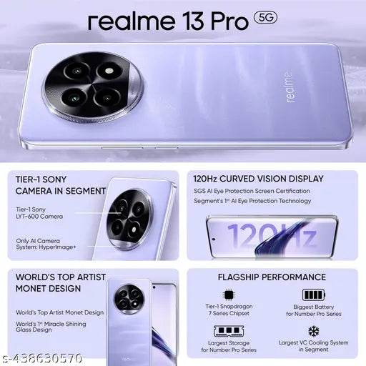 Realme 13 Pro 5G 8GB 128GB Monet Purple - NARIX INDIA 