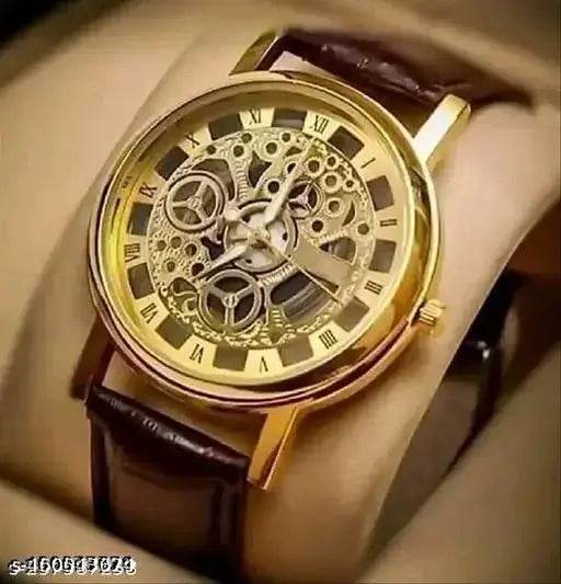 Best New Analog For Men New Open Dial Gold - NARIX INDIA 