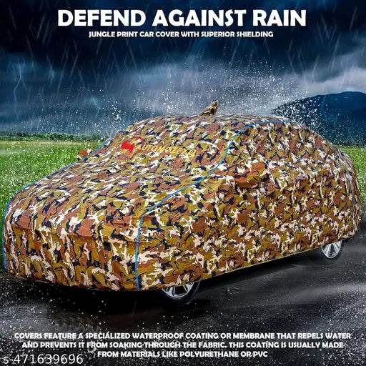 Car Cover For Maruti Spresso Waterproof / UV Protection & Dust Proof Full Tested Premium Polyester Fabric with Mirror Pockets Spresso Cover All Model Suitable Universal Fit Premium Quality with Triple Stitched Fully Elastic Surface Body Protection Spresso - NARIX INDIA 
