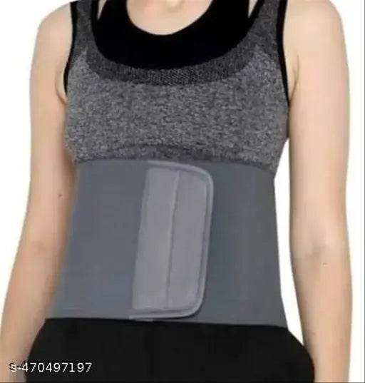 Abdominal Belt After Delivery For Tummy Reduction, Lumbo Sacral, Lower Back Brace provides Back Pain Relief - Breathable Belt for Men and Women (Grey) - NARIX INDIA 