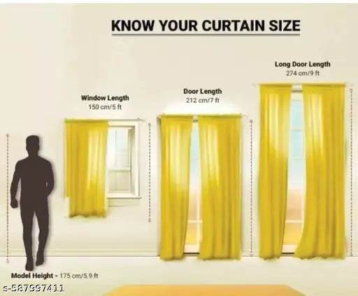 Kolavery Polyester Window Curtains 5 feet, Pack of 2 pic ( Window 5 Feet) Material : Polyester - NARIX INDIA 