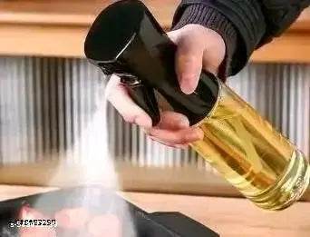 Glass Oil Dispenser Spray Bottle, Refillable Food Grade Oil Vinegar 220 ml Spray Bottle (Pack of 1, Clear, Glass) - NARIX INDIA 