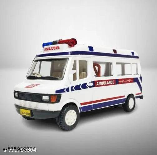 14cm White Pull Back Ambulance Toy – Pack of 1 | Miniature Emergency Vehicle with Realistic Details for Kids"