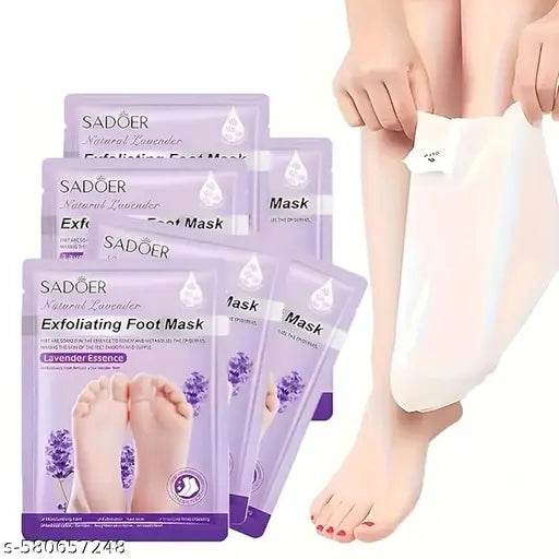 Foot Peeling Mask for Dead Skin Removal – Natural Exfoliating Foot Mask for Dry Feet, Calluses & Cracked Heels (levender foot mask) - NARIX INDIA 
