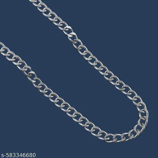 Stainless Steel Sliver Plated Curve Chain,Bracelet And Lion Ring Jewel Set For Men And Boy. - NARIX INDIA 