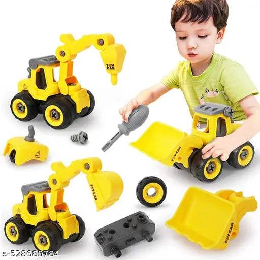 Educational Engineering Truck Toys for Toddlers – Take Apart Construction Vehicles with Toy Drill and Screws - NARIX INDIA 