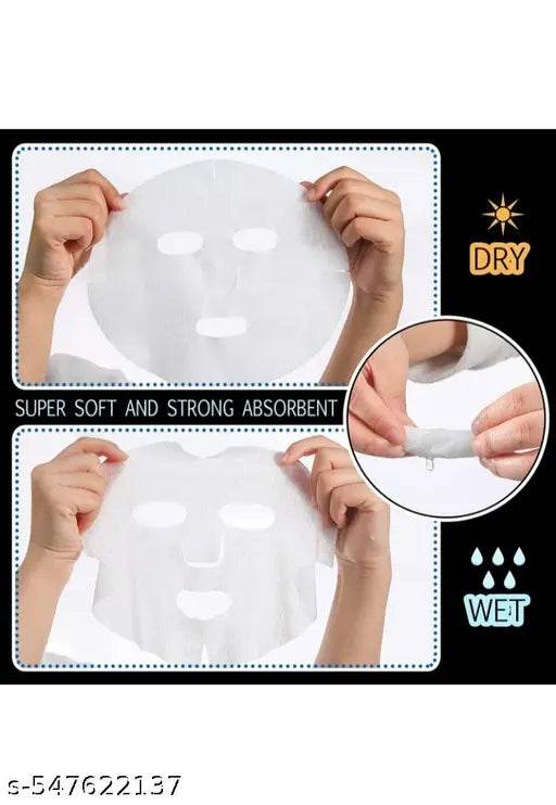 50 Pcs Cotton Face Mask Sheets Dry Facial Sheet Mask Natural DIY Face Mask Skin Care Paper Cotton Spa Sheets 30% off - NARIX INDIA 