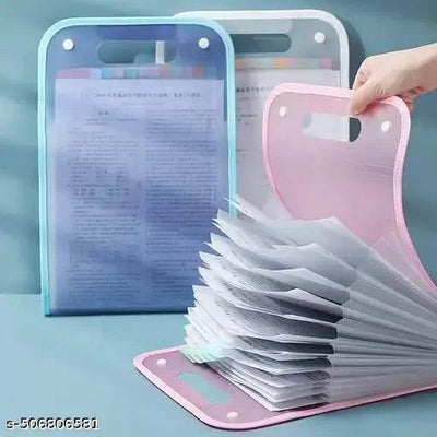 A4 Paper File Folder Multi-Layer Expanding Folder Student Data Sorting Paper Storage Bag Portable Vertical Organ Bag 13 Layer File Folder with Button Closure A4 Document (Multicolor) - NARIX INDIA 