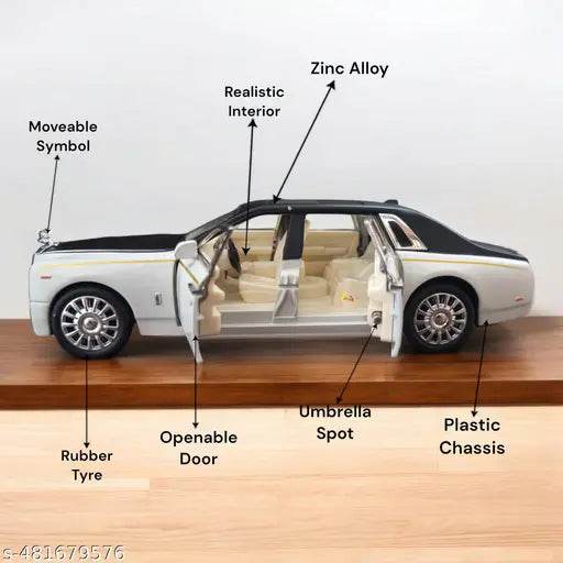 Rolls Royce Phantom Model Car 1:32 Scale Exclusive Alloy Metal Car, Pull Back & Door Openable Car. - NARIX INDIA 