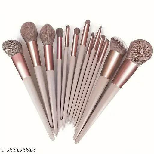 13Pcs Professional Makeup Brush Set – Soft Synthetic Bristles with Velvet Travel Pouch - NARIX INDIA 