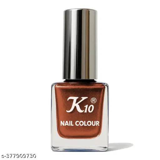 Metallic Nail Polish Combo Set of 2 | Quick-Dry, Long-Lasting, Chip-Resistant Nail Paint | Silver & Coffee Shades | 12ML - NARIX INDIA 