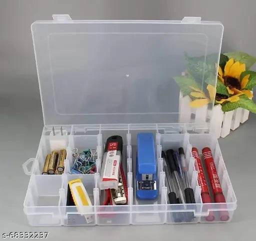36 Compartment Grid Removable Dividers Storage Box Jewelry Box, Beads Box, Earrings Box, Sundries Storage, Bracelet Box, Hair Clips Box Jewelry Box, Beads Box, Earrings Box, Sundries Storage, Hair Clips Box, Bracelet Box Vanity Box (Multicolor) - NARIX INDIA 